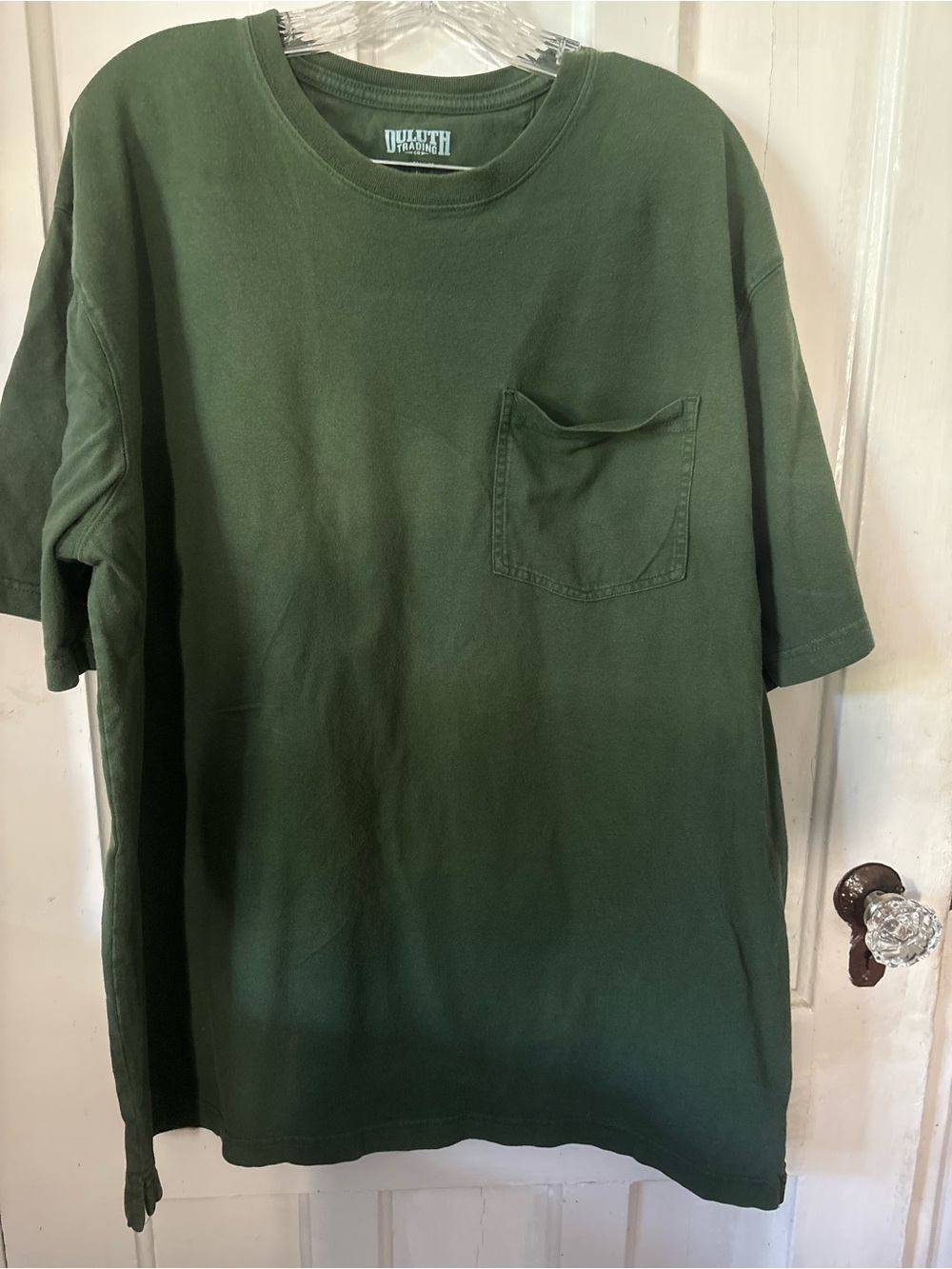 Duluth Trading Co Olive Green Short-Sleeve Pocket Tee